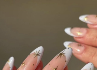 Acrylic False Nails with Designs Glossy Glue