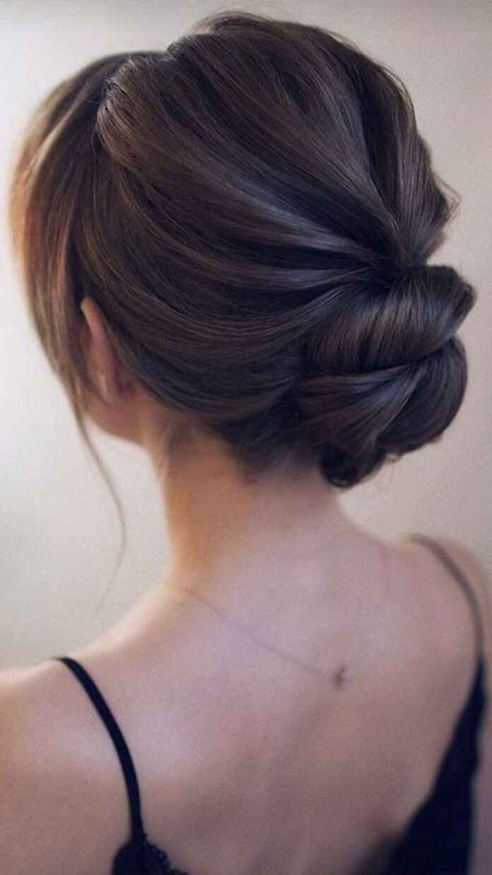Simple Holiday Updos For Curly Or Straight Hair | Bridesmaid hair, Hair styles, Wedding hairstyles f