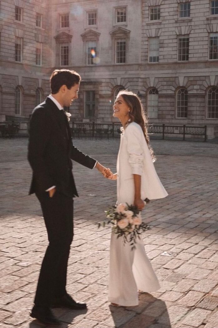 The perfect contemporary suit made for the modern bride