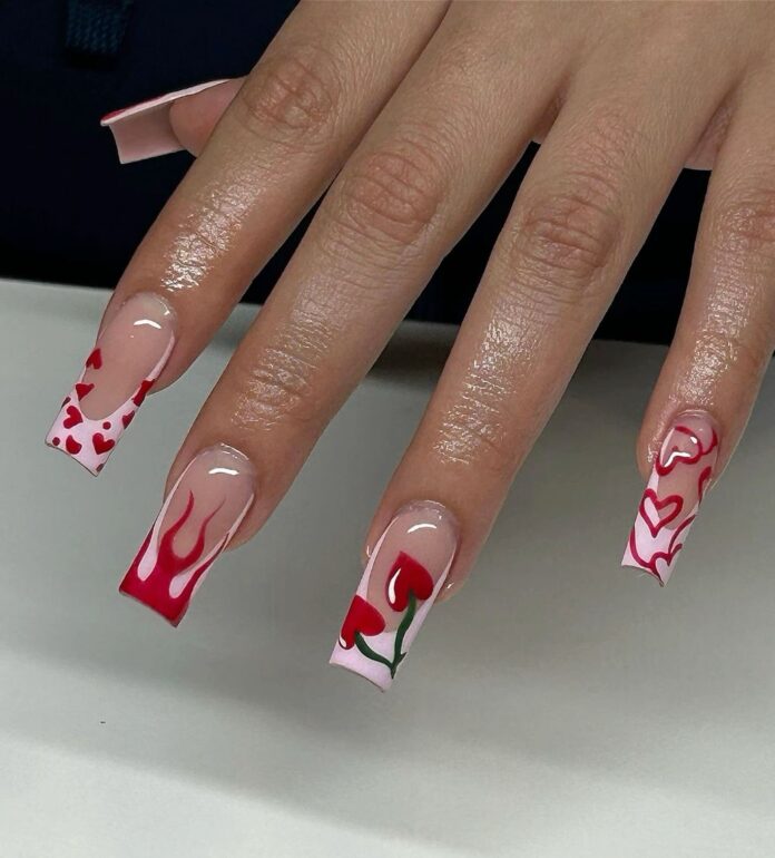 Valentine’s Day Nails ♡ | @vsnailhause on Instagram