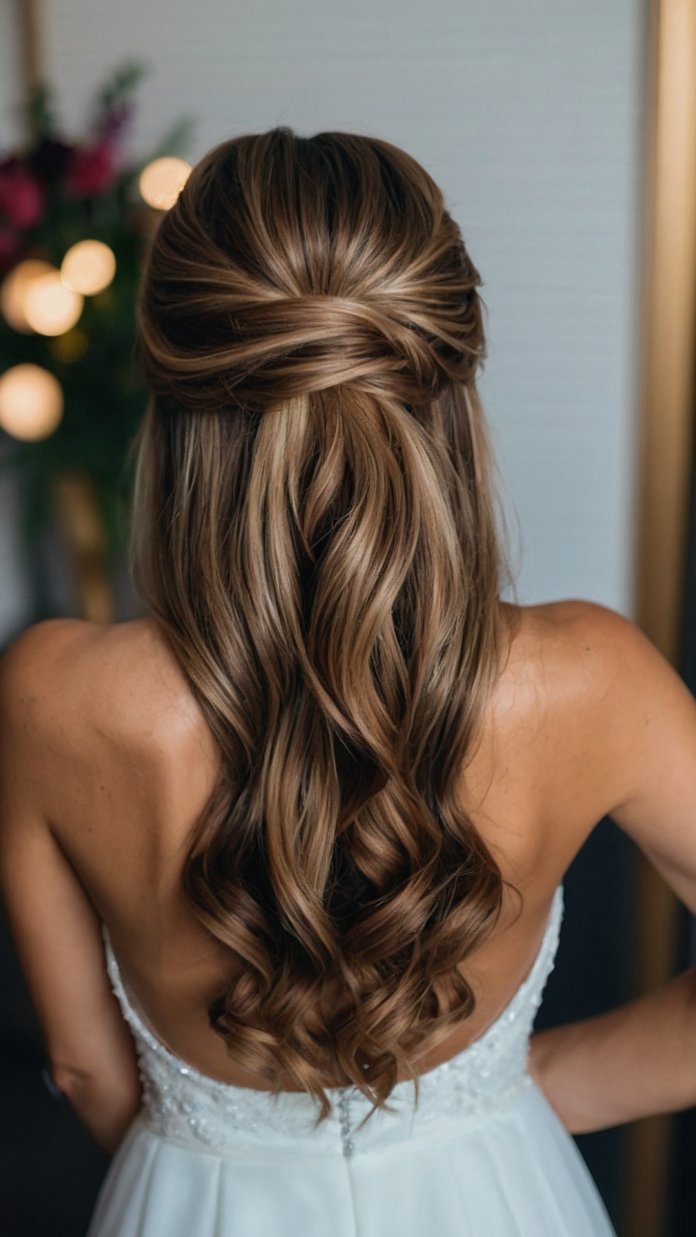 Chic and Simple Half Up Half Down Wedding Looks for All Hair Types