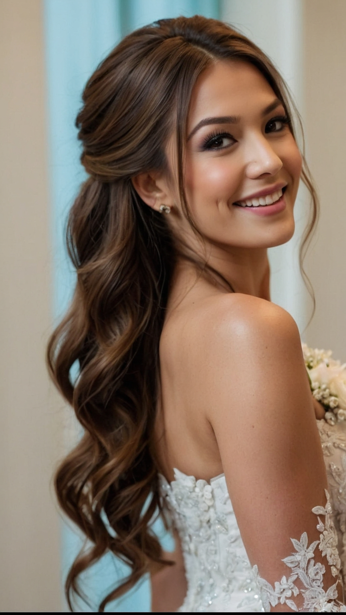 Get Gorgeous with These 14 Half Up Half Down Hairstyles for Bridesmaids