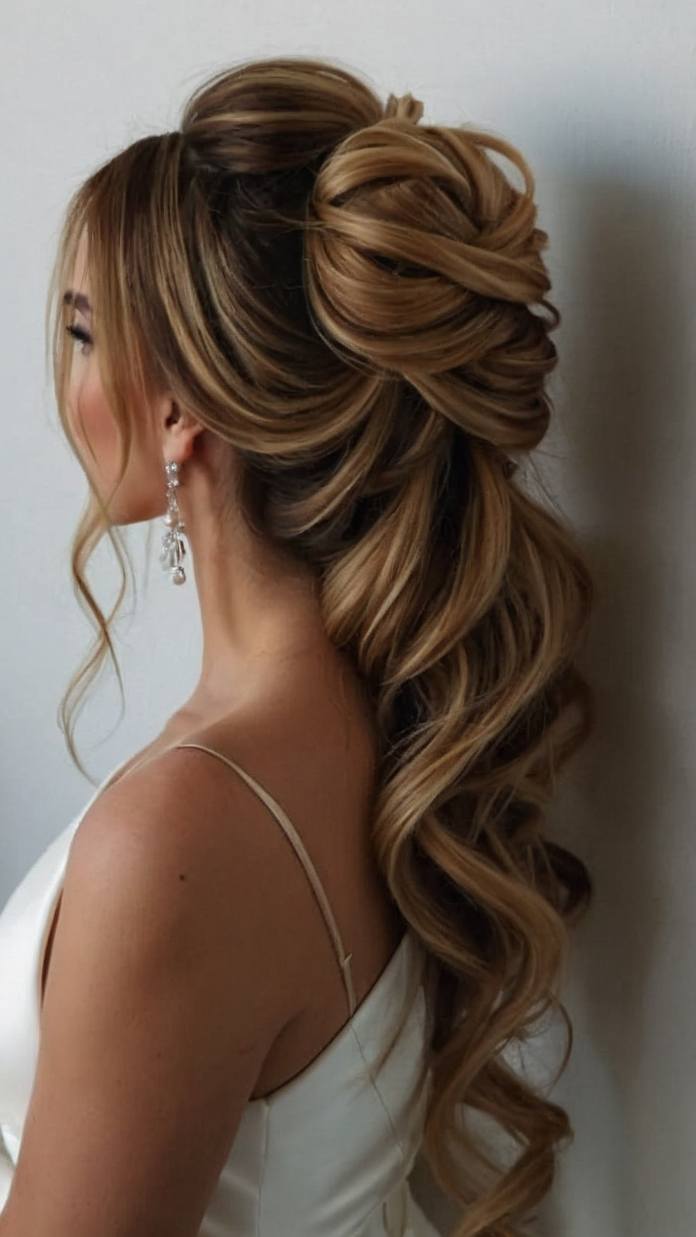 19 Creative Half Up Half Down Bridal Hairstyles for Stylish Brides