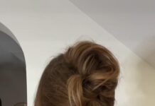 Easy wedding guest updo